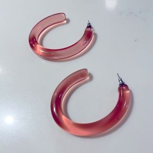 Machete “Form” Large Lucite Hoops